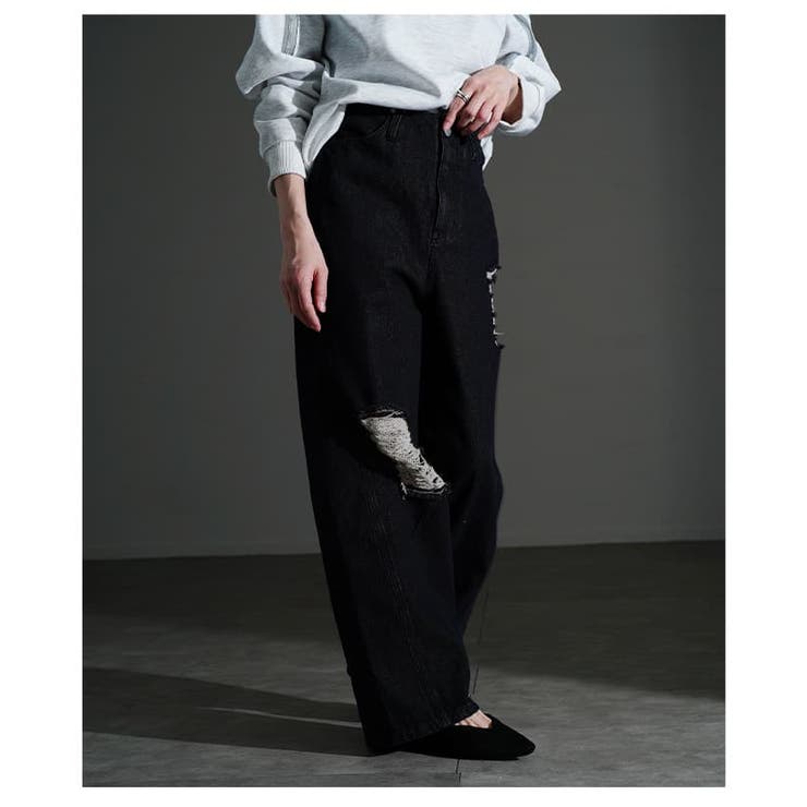 穿くだけでサマになるデニムダメージパンツ レディース パンツ | Sawa a la mode | 詳細画像14 