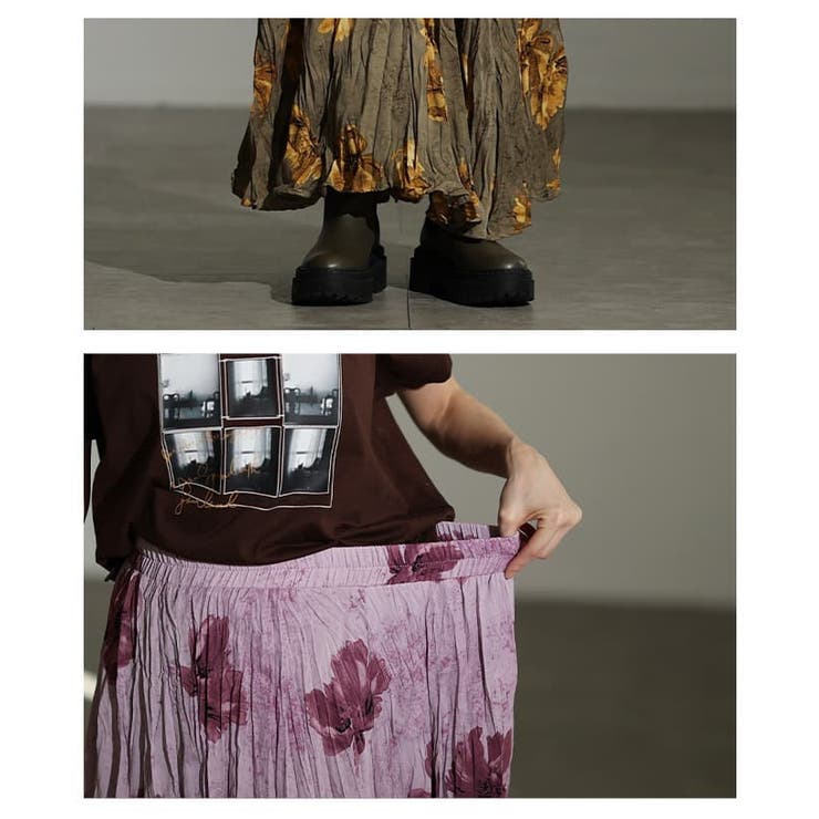 コーデが華やぐフラワープリントフレアスカート レディース スカート | Sawa a la mode | 詳細画像5 