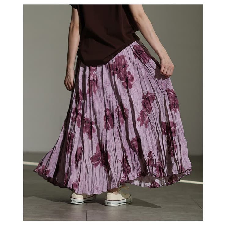 コーデが華やぐフラワープリントフレアスカート レディース スカート | Sawa a la mode | 詳細画像18 