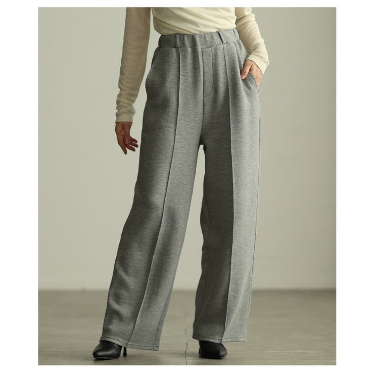 美シルエットを描くセンターシームボンディングワイドパンツ レディース ファッショ… | Sawa a la mode | 詳細画像11 