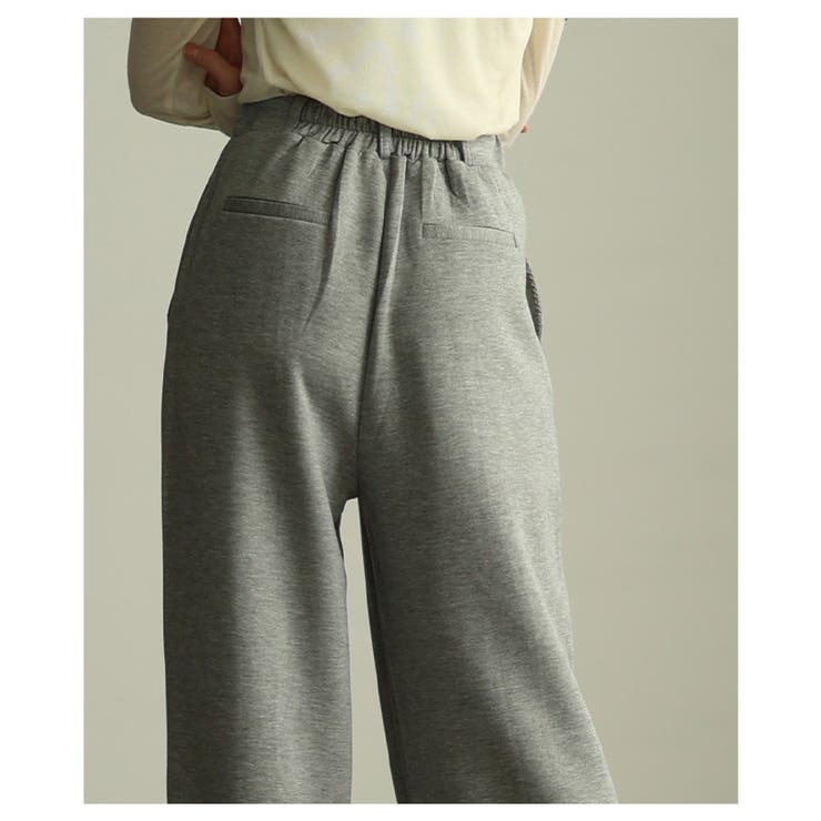 美シルエットを描くセンターシームボンディングワイドパンツ レディース ファッショ… | Sawa a la mode | 詳細画像12 