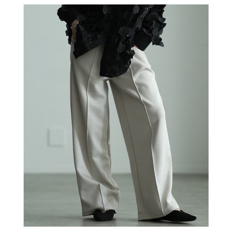 美シルエットを描くセンターシームボンディングワイドパンツ レディース ファッショ… | Sawa a la mode | 詳細画像18 