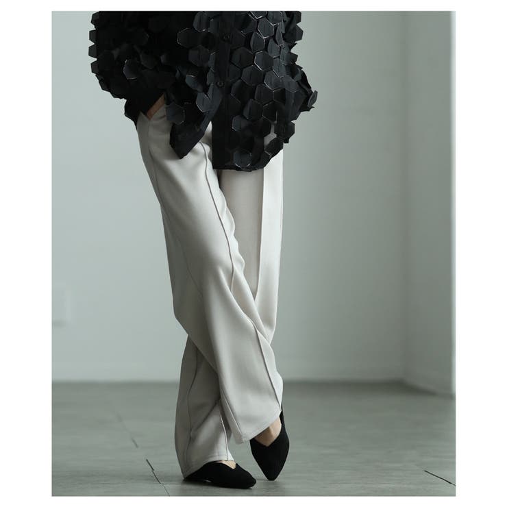 美シルエットを描くセンターシームボンディングワイドパンツ レディース ファッショ… | Sawa a la mode | 詳細画像20 