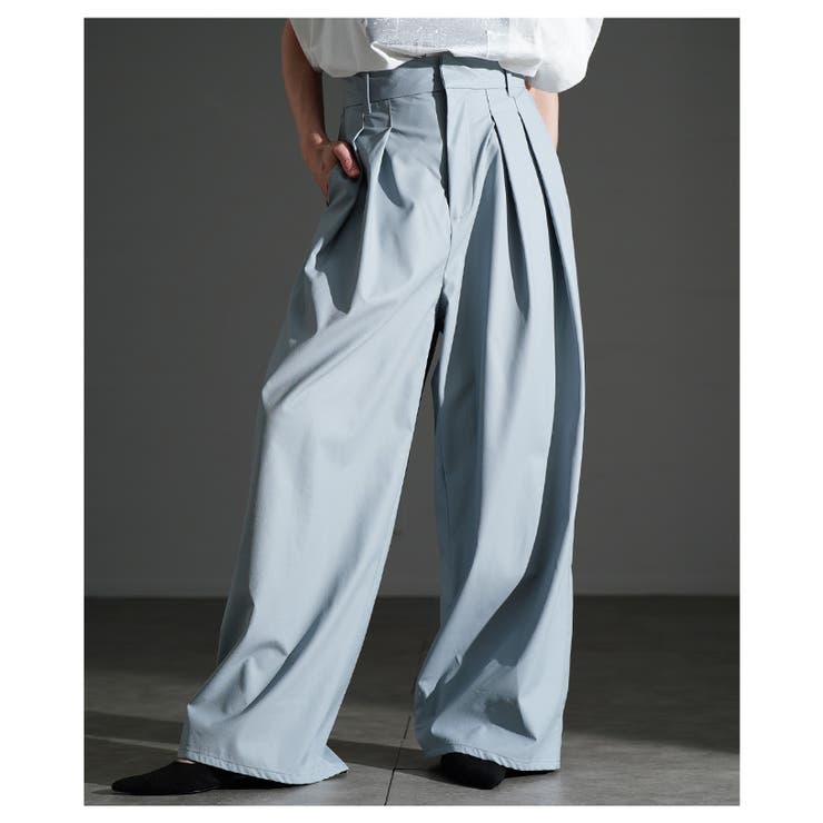 大人スパイス効かすフェイクレザータックワイドパンツ レディース ファッション | Sawa a la mode | 詳細画像16 