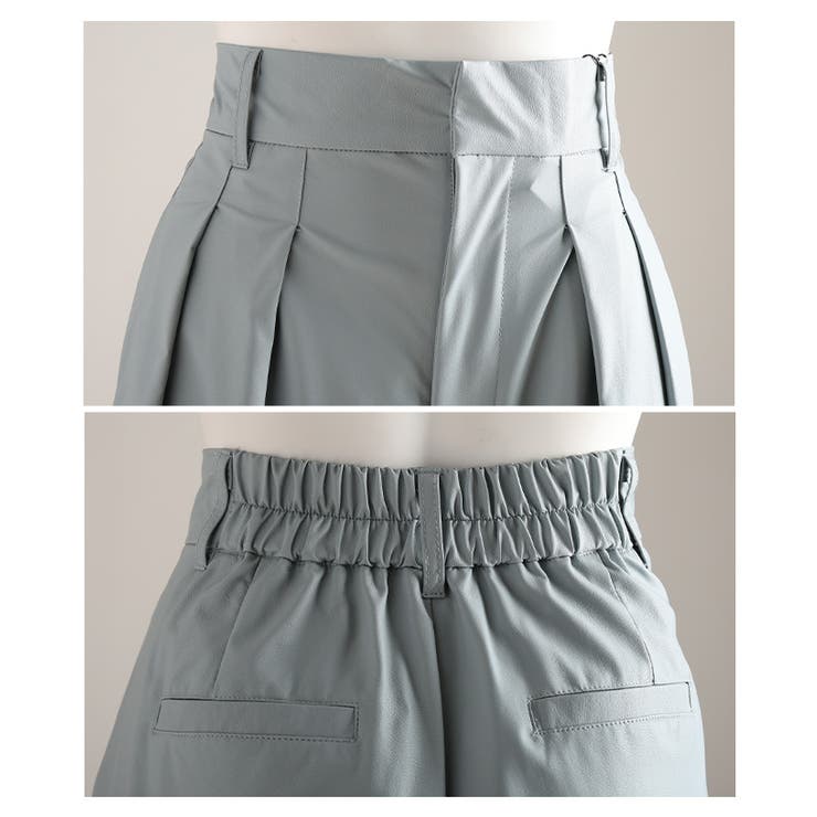 大人スパイス効かすフェイクレザータックワイドパンツ レディース ファッション | Sawa a la mode | 詳細画像23 