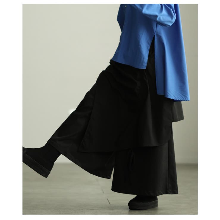 個性が光るドロストレイヤードスカートライクワイドパンツ レディース ファッション | Sawa a la mode | 詳細画像8 