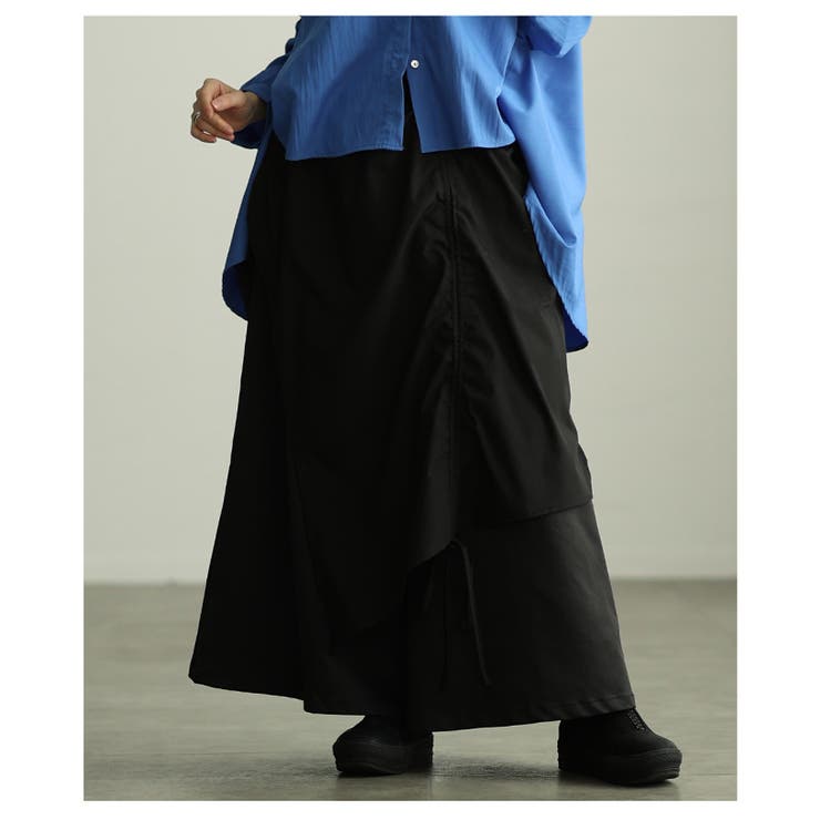個性が光るドロストレイヤードスカートライクワイドパンツ レディース ファッション | Sawa a la mode | 詳細画像9 