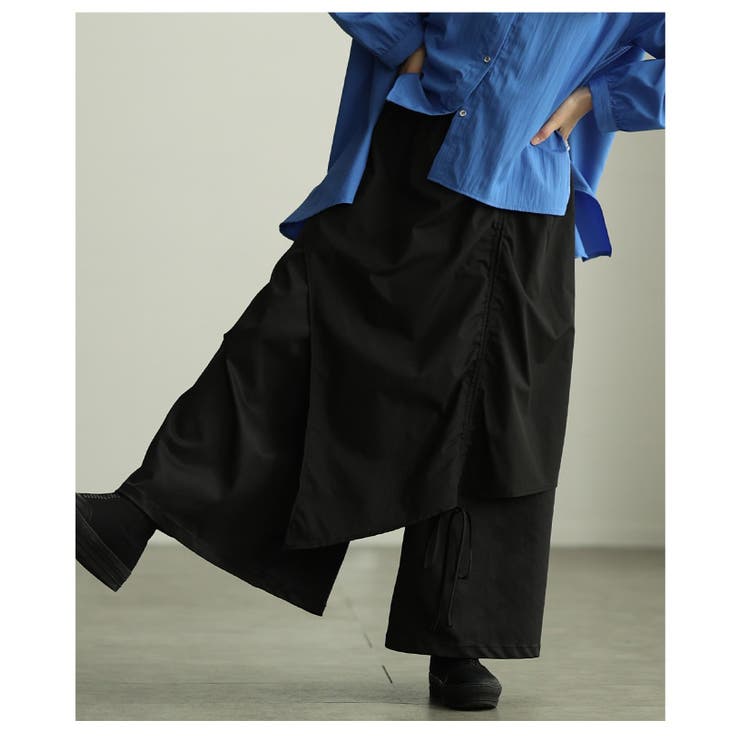 個性が光るドロストレイヤードスカートライクワイドパンツ レディース ファッション | Sawa a la mode | 詳細画像19 