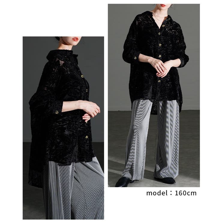 リッチな存在感佇むペイズリー柄フロッキーシアーシャツ レディース ファッション | Sawa a la mode | 詳細画像10 