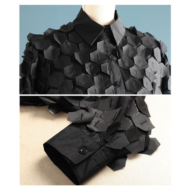 ひらりと揺れる立体ハニカムシアーシャツ レディース ファッション | Sawa a la mode | 詳細画像23 