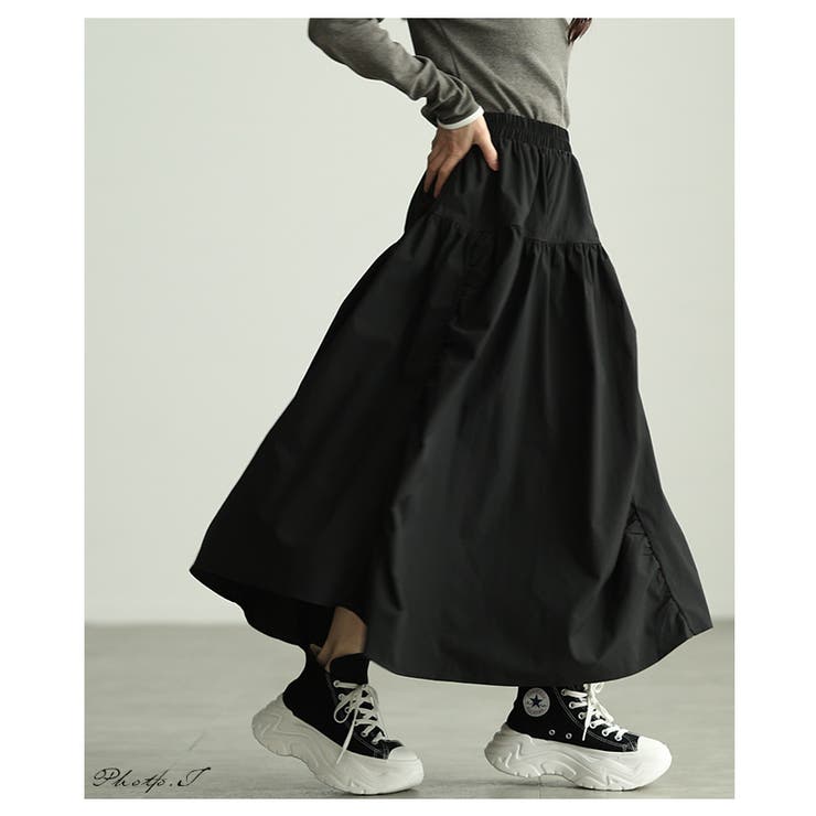 シルエットで魅せるパネル切替変形ギャザースカート レディース ファッション | Sawa a la mode | 詳細画像2 