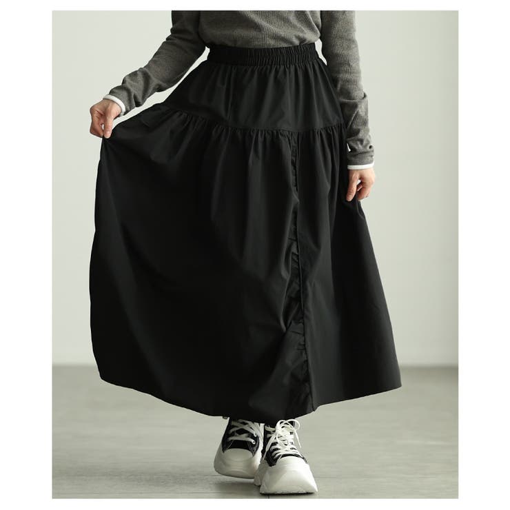 シルエットで魅せるパネル切替変形ギャザースカート レディース ファッション | Sawa a la mode | 詳細画像4 