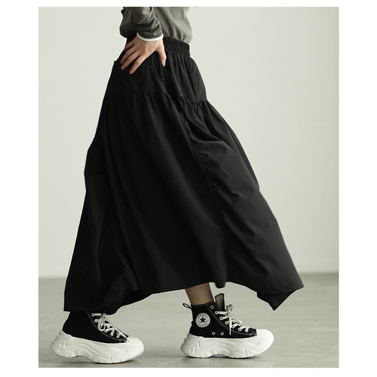 シルエットで魅せるパネル切替変形ギャザースカート レディース ファッション | Sawa a la mode | 詳細画像8 