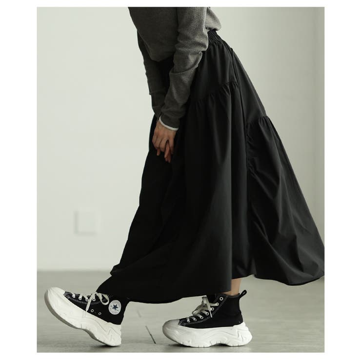 シルエットで魅せるパネル切替変形ギャザースカート レディース ファッション | Sawa a la mode | 詳細画像11 