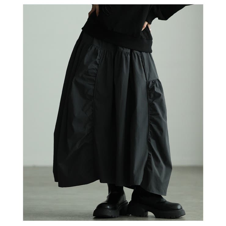 シルエットで魅せるパネル切替変形ギャザースカート レディース ファッション | Sawa a la mode | 詳細画像18 