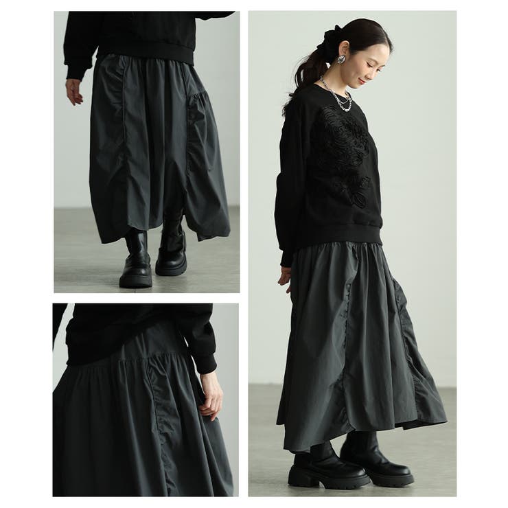 シルエットで魅せるパネル切替変形ギャザースカート レディース ファッション | Sawa a la mode | 詳細画像19 
