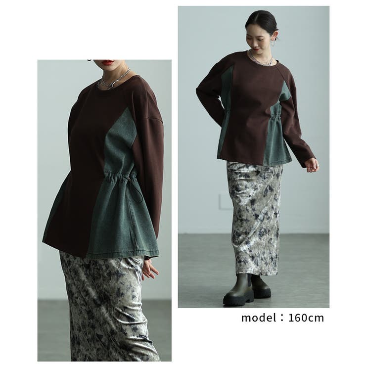 ヴィンテージムード漂う異素材デニムドロストプルオーバー レディース ファッション | Sawa a la mode | 詳細画像15 