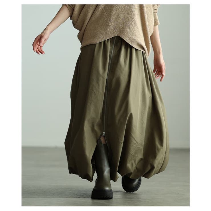 シンプルなのに印象的なフロントジップバルーンスカート レディース スカート | Sawa a la mode | 詳細画像4 