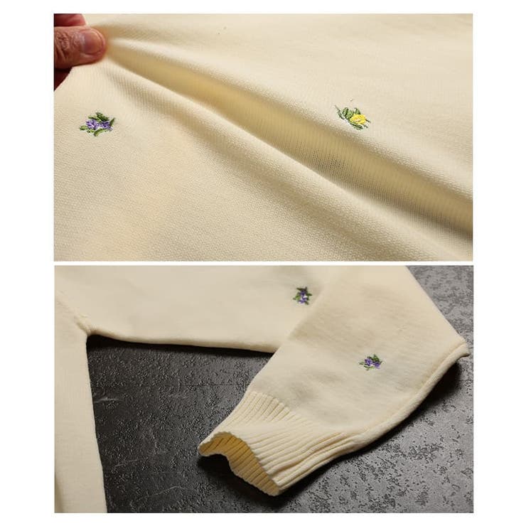 気分華やぐミニ刺繍クルーネックカーディガン レディース トップス | Sawa a la mode | 詳細画像19 