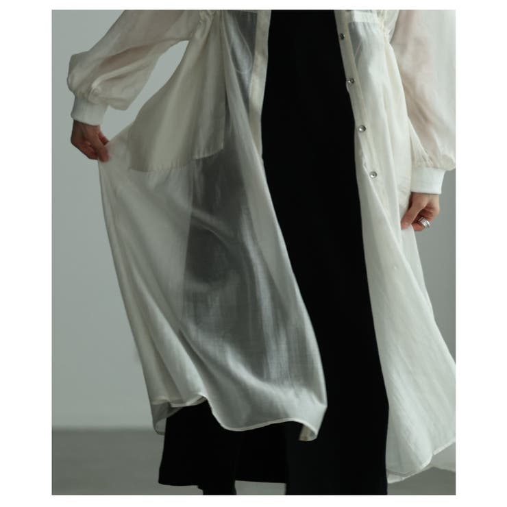 軽やかな風をはらむウエストドロストシアーロングシャツ レディース ファッション | Sawa a la mode | 詳細画像15 