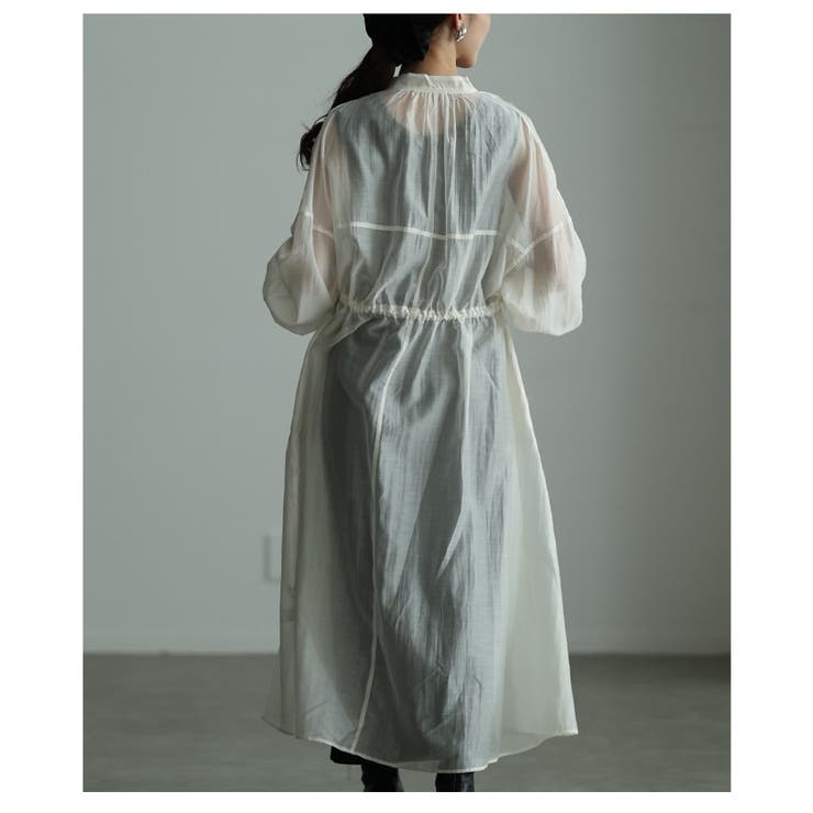 軽やかな風をはらむウエストドロストシアーロングシャツ レディース ファッション | Sawa a la mode | 詳細画像19 