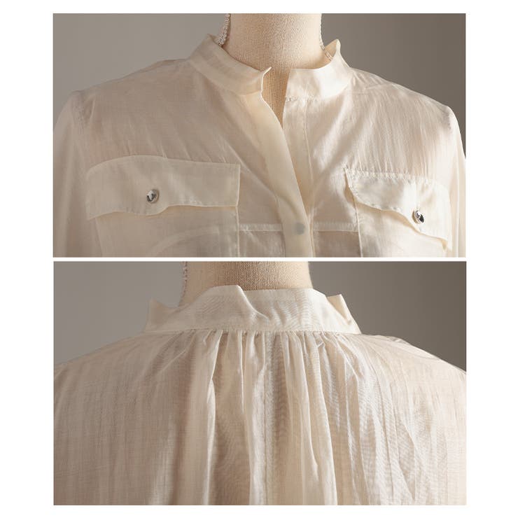 軽やかな風をはらむウエストドロストシアーロングシャツ レディース ファッション | Sawa a la mode | 詳細画像23 