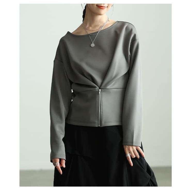 シルエットを操るフロントファスナー2WAYプルオーバー レディース トップス | Sawa a la mode | 詳細画像15 