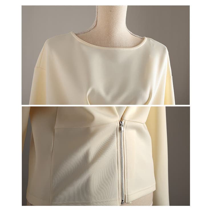 シルエットを操るフロントファスナー2WAYプルオーバー レディース トップス | Sawa a la mode | 詳細画像19 