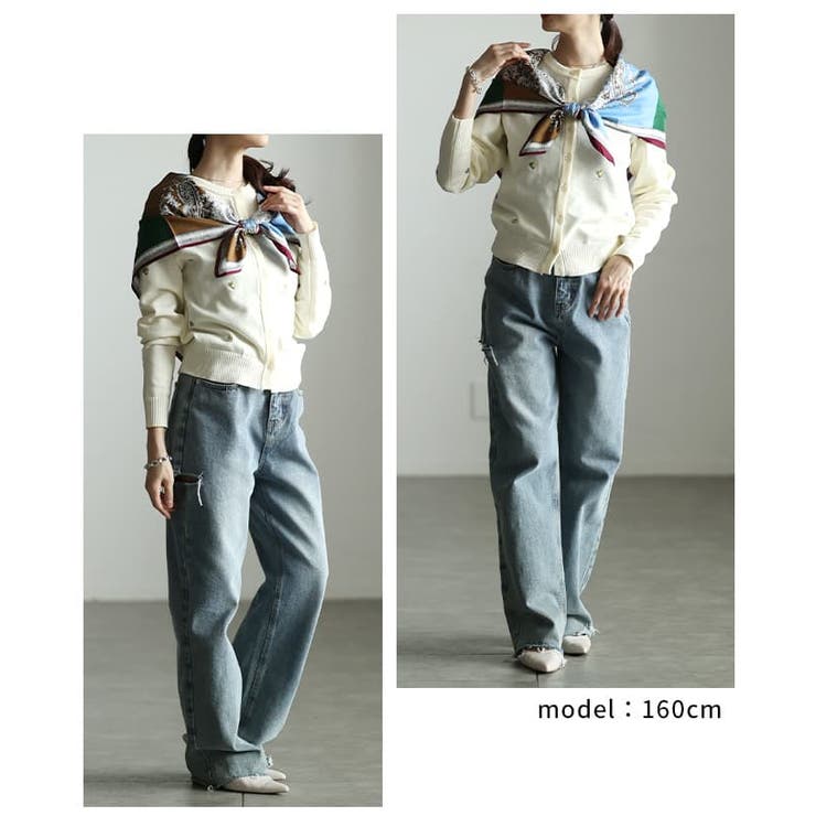 色の重なりで魅せるパネルペイズリープリントスカーフ レディース スカーフ | Sawa a la mode | 詳細画像10 