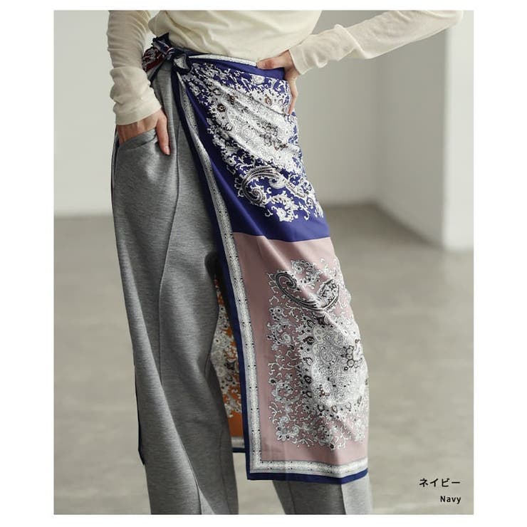 色の重なりで魅せるパネルペイズリープリントスカーフ レディース スカーフ | Sawa a la mode | 詳細画像15 