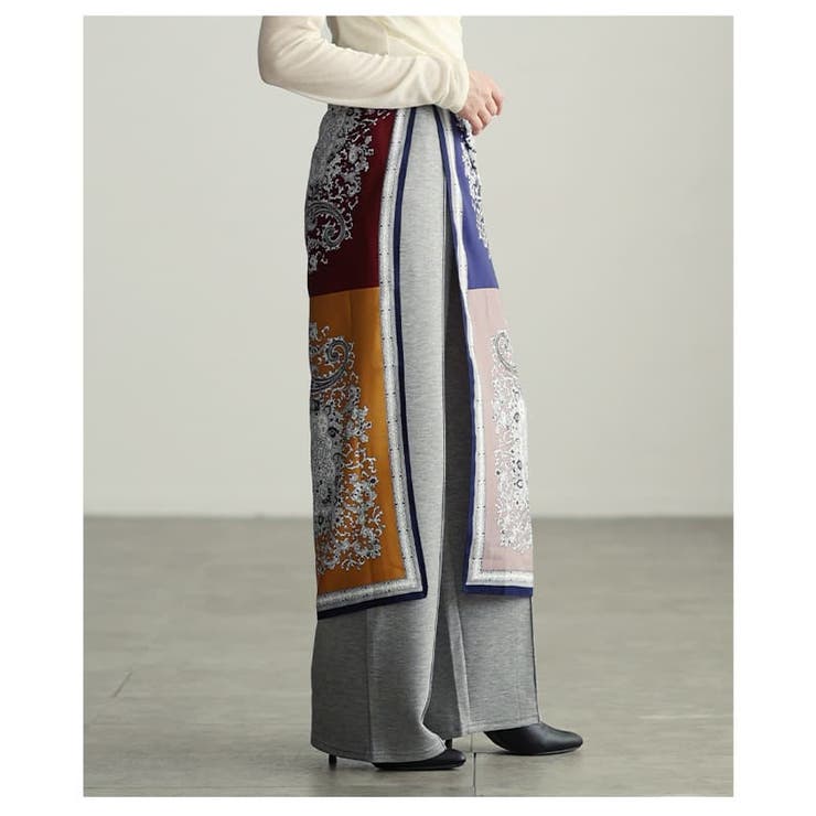 色の重なりで魅せるパネルペイズリープリントスカーフ レディース スカーフ | Sawa a la mode | 詳細画像18 