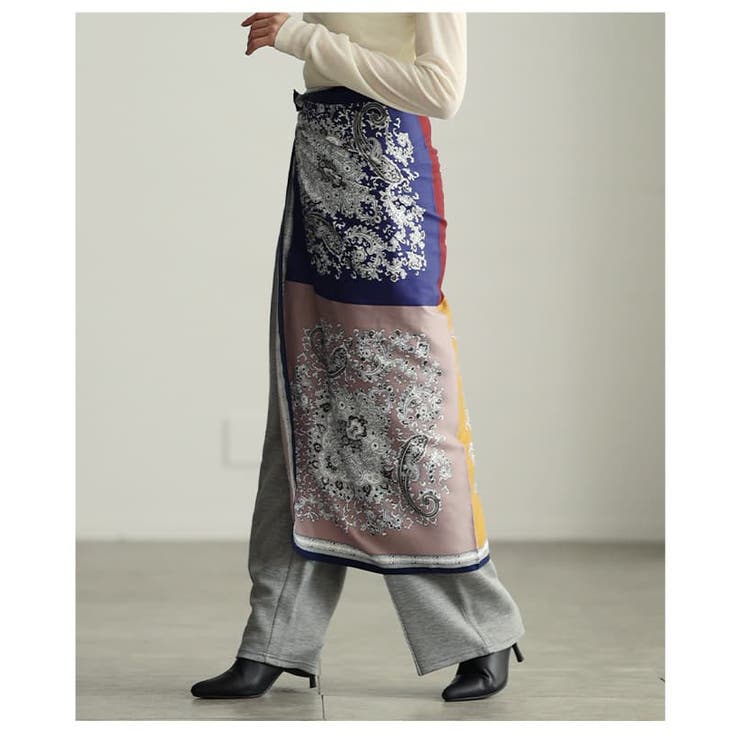 色の重なりで魅せるパネルペイズリープリントスカーフ レディース スカーフ | Sawa a la mode | 詳細画像19 