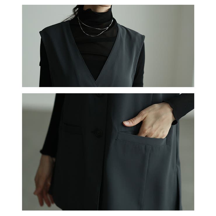 重ねて楽しむツイルジレ＆チュールジレアンサンブル レディース ファッション | Sawa a la mode | 詳細画像5 