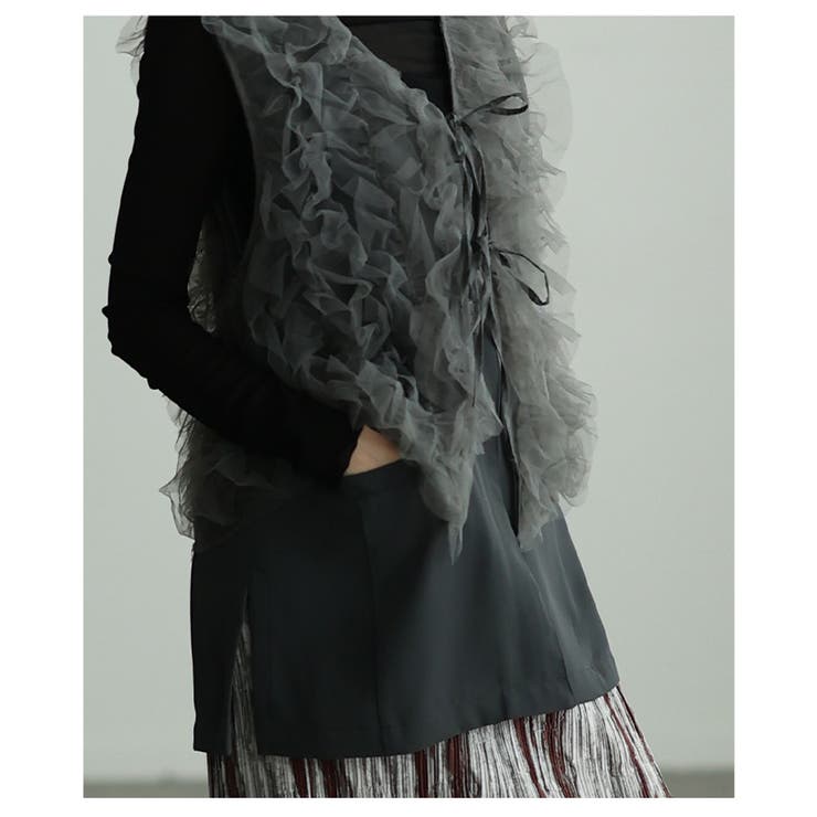 重ねて楽しむツイルジレ＆チュールジレアンサンブル レディース ファッション | Sawa a la mode | 詳細画像11 