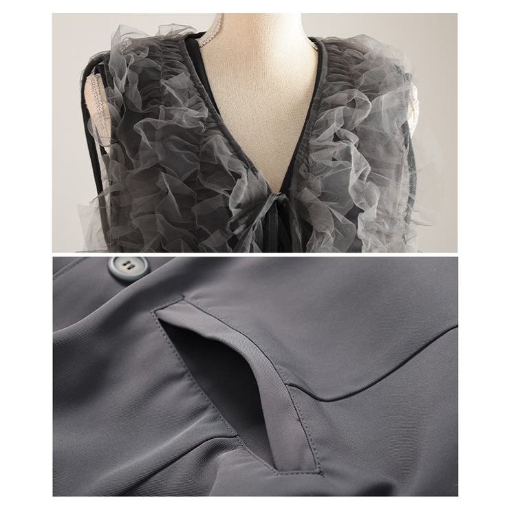 重ねて楽しむツイルジレ＆チュールジレアンサンブル レディース ファッション | Sawa a la mode | 詳細画像23 