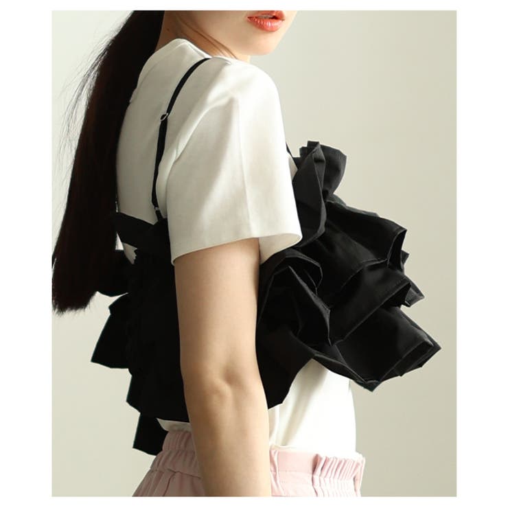 贅沢な立体感描くバックシャーリング撥水フリルビスチェ レディース ファッション | Sawa a la mode | 詳細画像4 