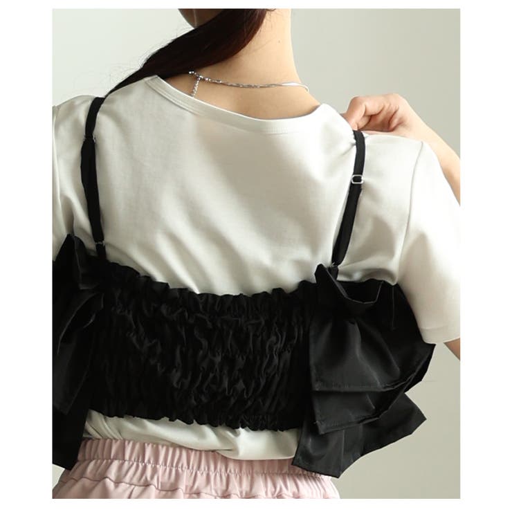 贅沢な立体感描くバックシャーリング撥水フリルビスチェ レディース ファッション | Sawa a la mode | 詳細画像19 