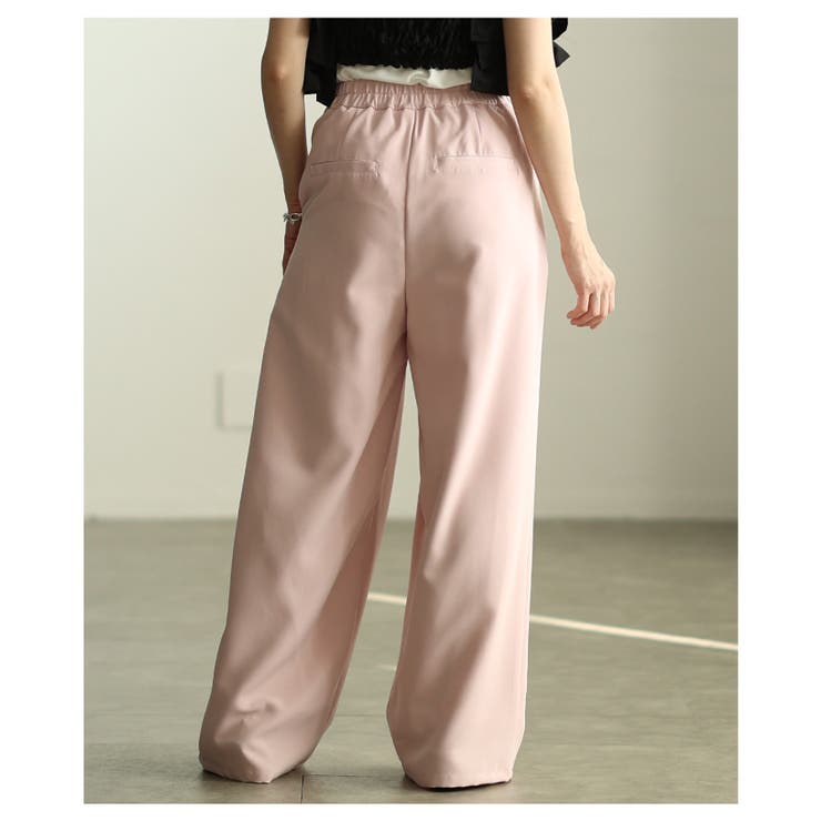 自然な奥行き生まれるメニータックハイウエストワイドパンツ レディース ファッショ… | Sawa a la mode | 詳細画像20 