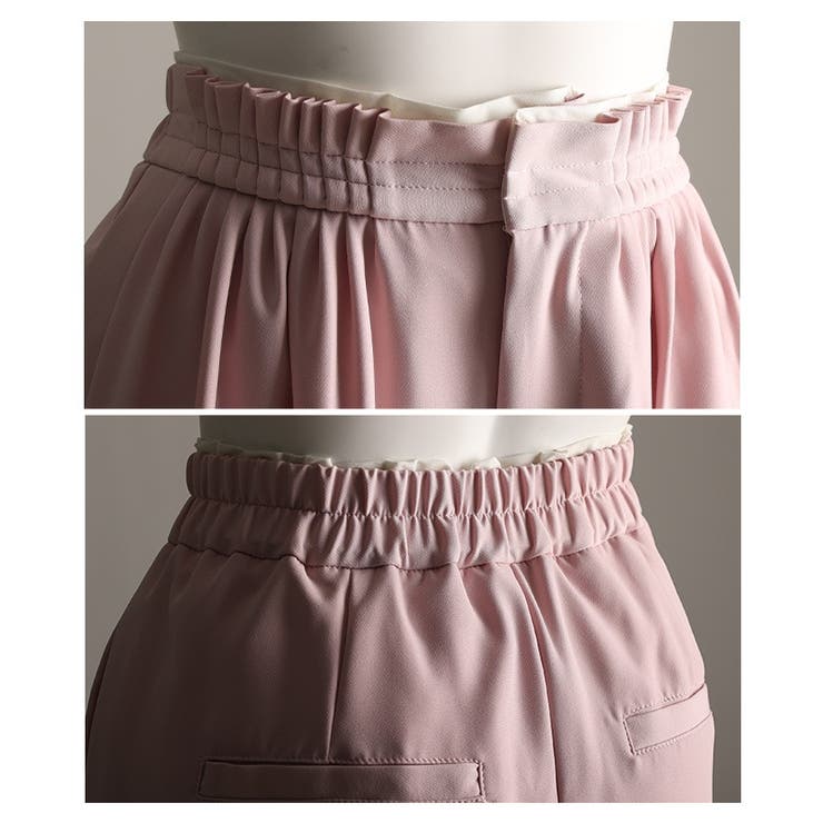 自然な奥行き生まれるメニータックハイウエストワイドパンツ レディース ファッショ… | Sawa a la mode | 詳細画像23 