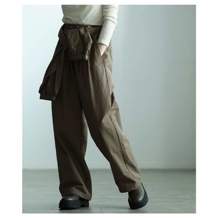 着こなし変えるウエスト巻き2wayワイドジョガーパンツ レディース ファッション | Sawa a la mode | 詳細画像17 