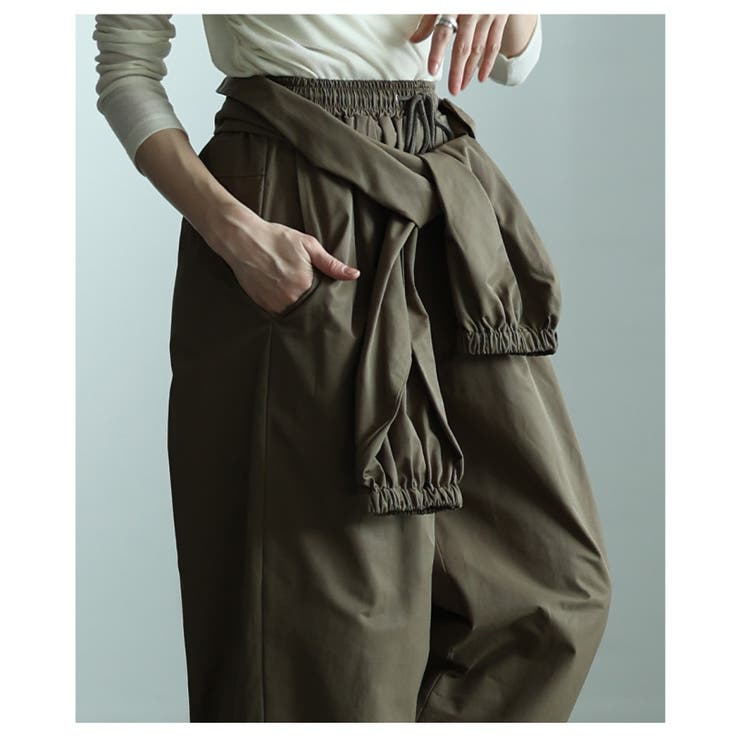 着こなし変えるウエスト巻き2wayワイドジョガーパンツ レディース ファッション | Sawa a la mode | 詳細画像21 