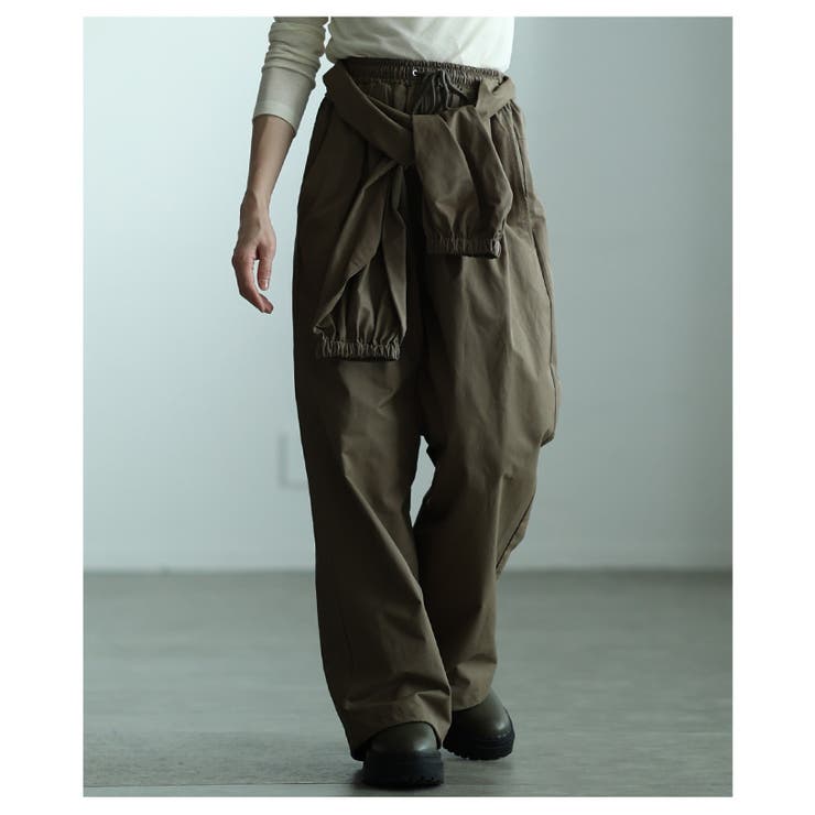 着こなし変えるウエスト巻き2wayワイドジョガーパンツ レディース ファッション | Sawa a la mode | 詳細画像22 