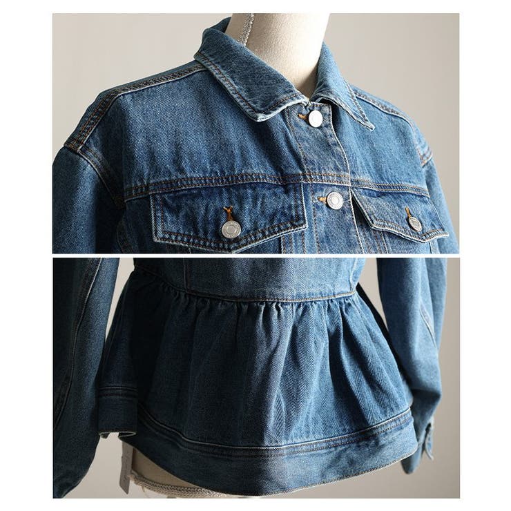 シルエットで魅せるペプラムフレアデニムジャケット レディース ファッション | Sawa a la mode | 詳細画像23 