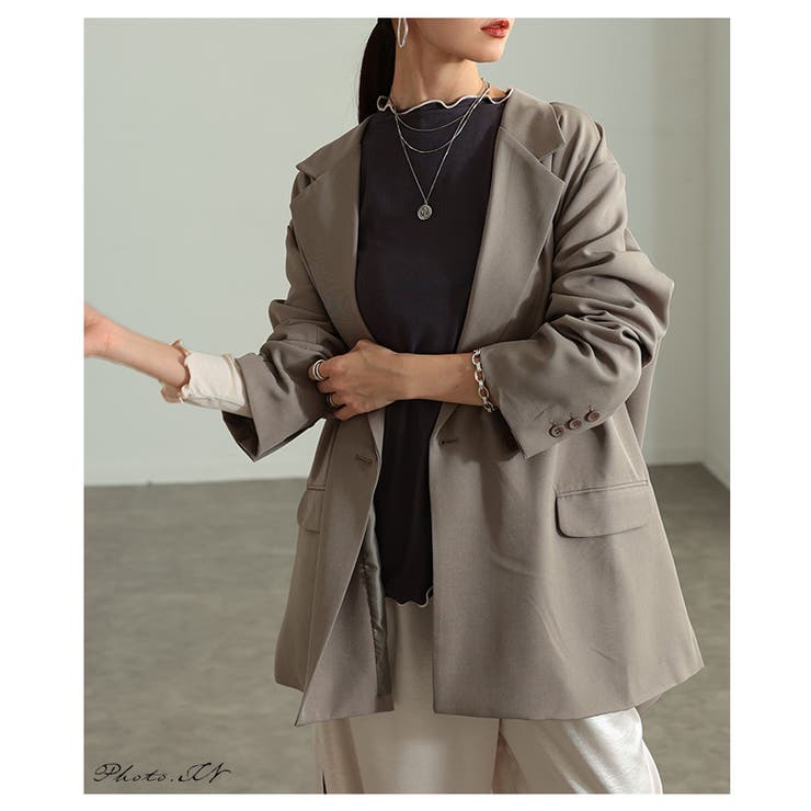 トレンド感溢れるオーバーダブルテーラードジャケット レディース ファッション | Sawa a la mode | 詳細画像2 