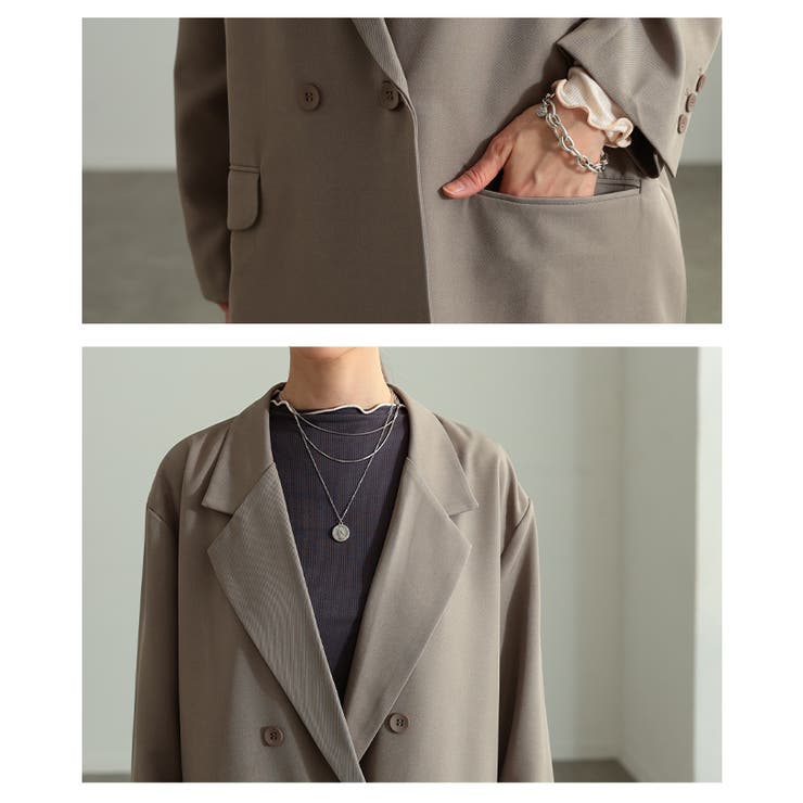 トレンド感溢れるオーバーダブルテーラードジャケット レディース ファッション | Sawa a la mode | 詳細画像5 