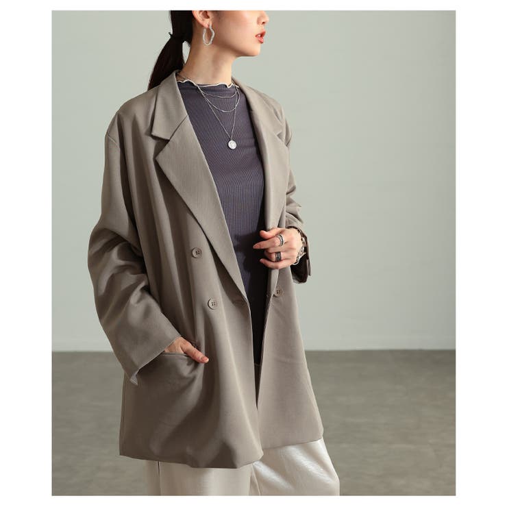 トレンド感溢れるオーバーダブルテーラードジャケット レディース ファッション | Sawa a la mode | 詳細画像7 