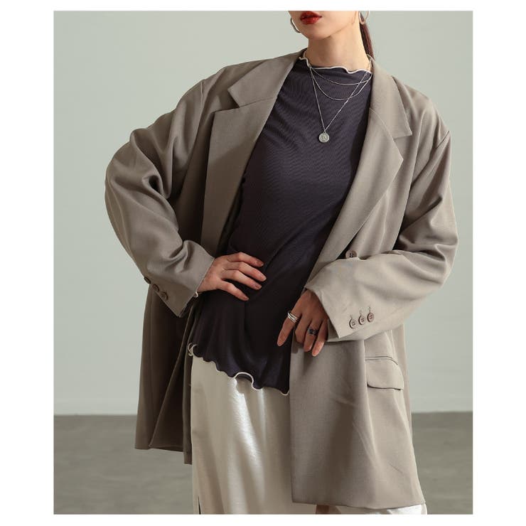 トレンド感溢れるオーバーダブルテーラードジャケット レディース ファッション | Sawa a la mode | 詳細画像10 