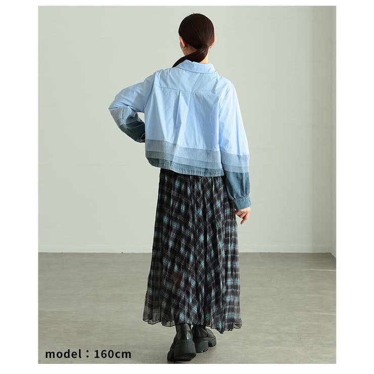 足下を軽やかにするチェック柄シフォンフレアスカート レディース ファッション | Sawa a la mode | 詳細画像21 