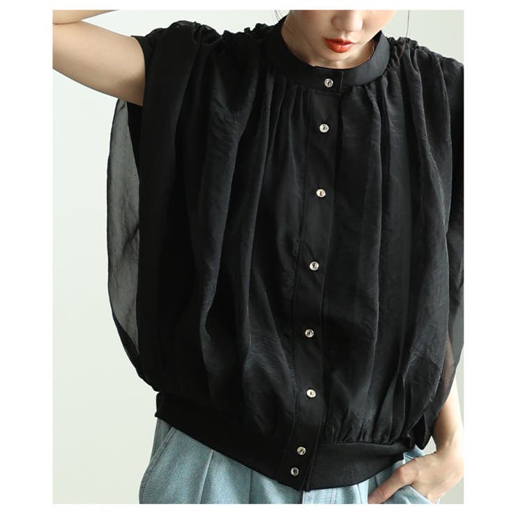 ふんわり包み込むオーガンジーバルーンシルエットブラウス レディース ファッション | Sawa a la mode | 詳細画像9 