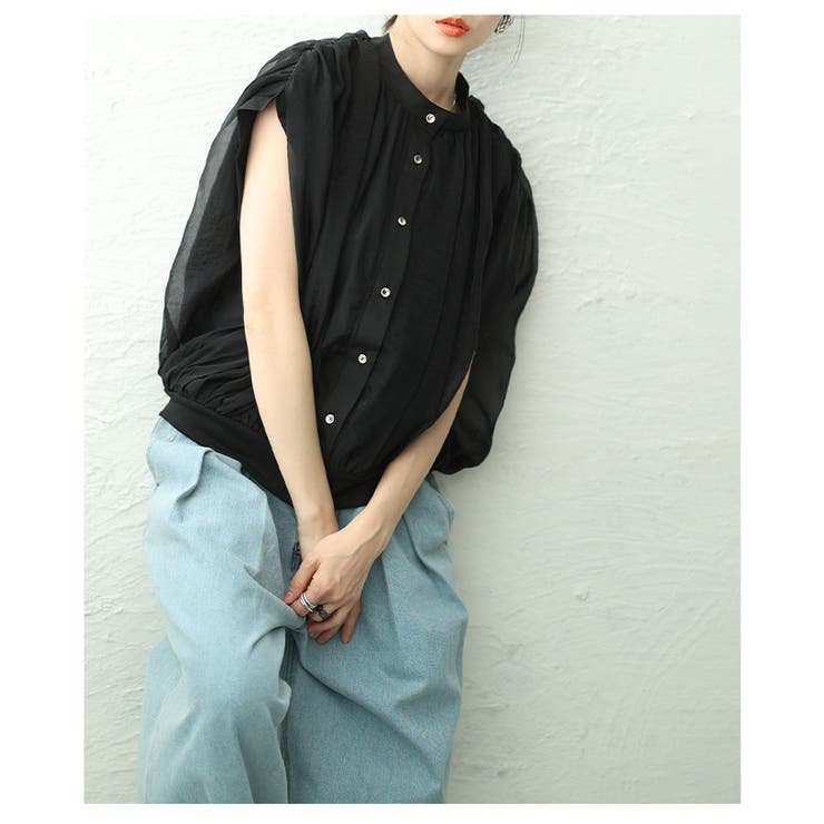 ふんわり包み込むオーガンジーバルーンシルエットブラウス レディース ファッション | Sawa a la mode | 詳細画像14 
